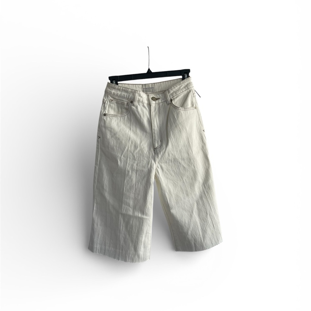 ABRAND Y2K 94 WIDE LEG JEANS - Katie Cream Wide-Leg Cropped Pants Size 26